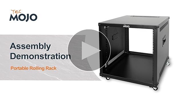 Amazon.com: Tecmojo 9U Portable Rolling Network Rack, 4-Post
